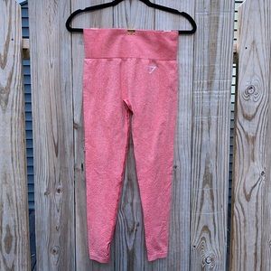 GYMSHARK pink seamless leggings